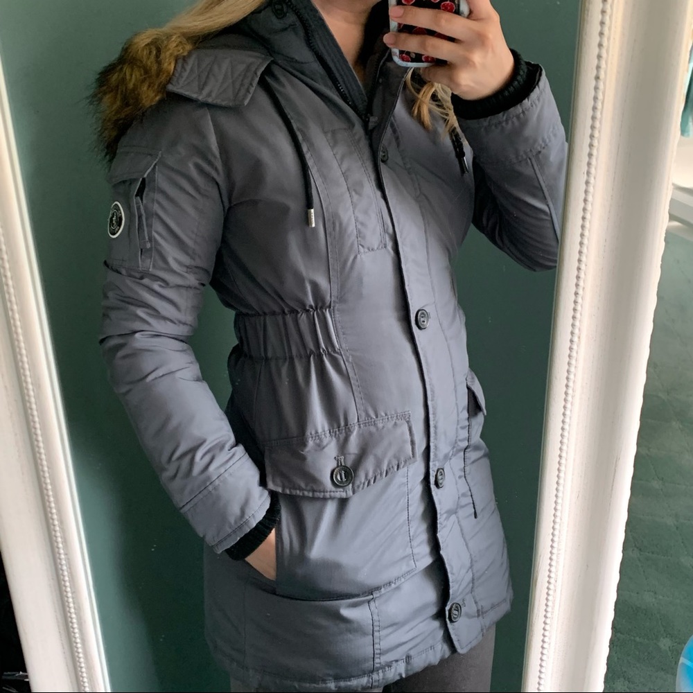 Women's Abercrombie & Fitch Gray Parka Jacket